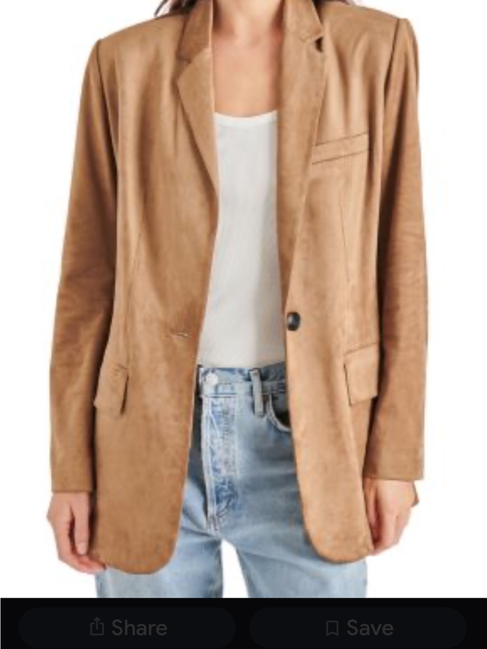 Steve Madden Tan Suede Blazer Jacket